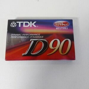 TDK D90 Normal position IEC I Type‎ I Audio Cassette Vintage